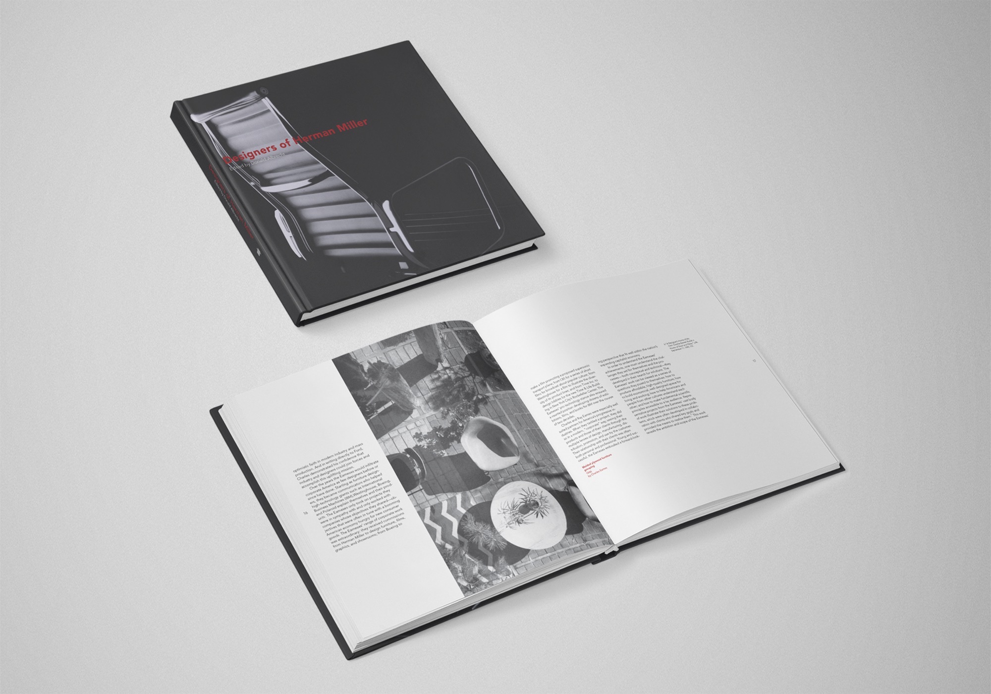 Herman Miller Book Design - cover design mockup, front view