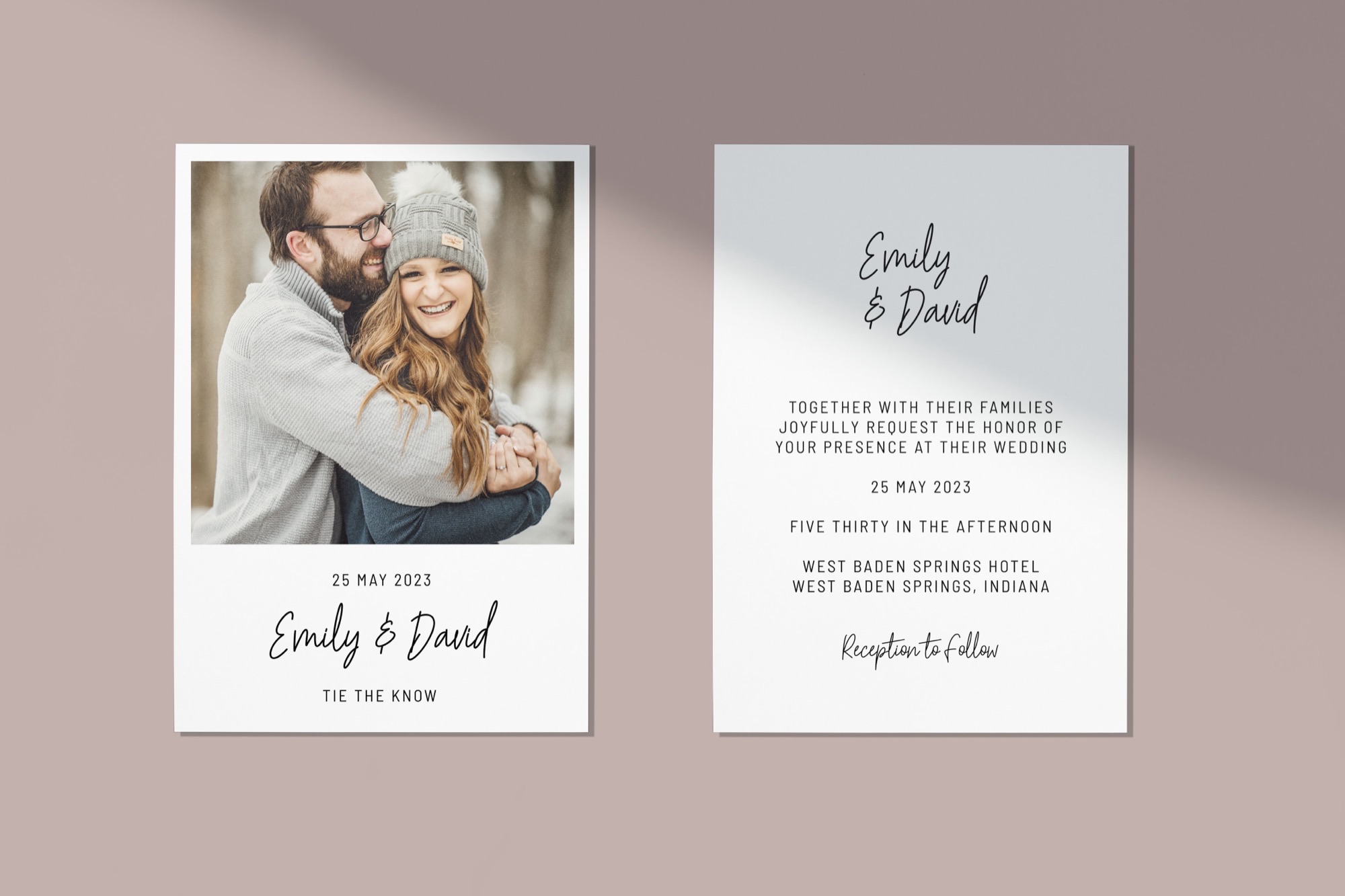 Invitations - minimalist wedding invitation design