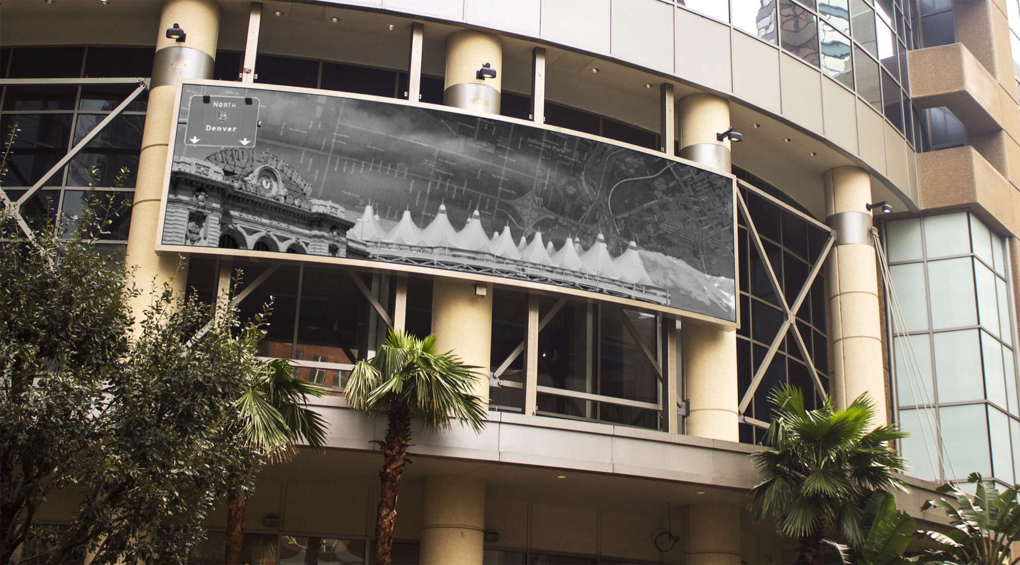 Murals - custom art curved billboard design