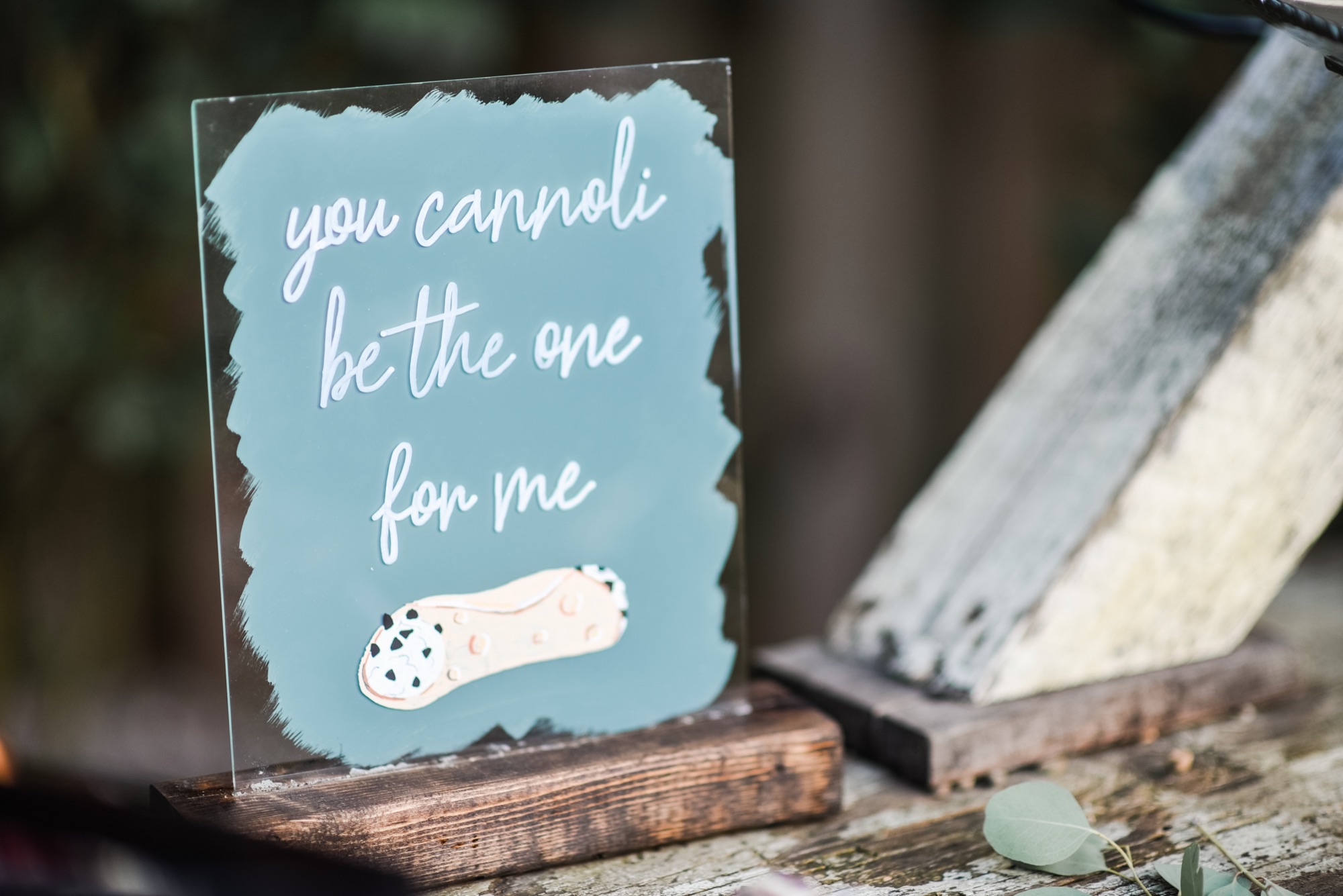 Wedding Signs - dessert table cannoli sign design