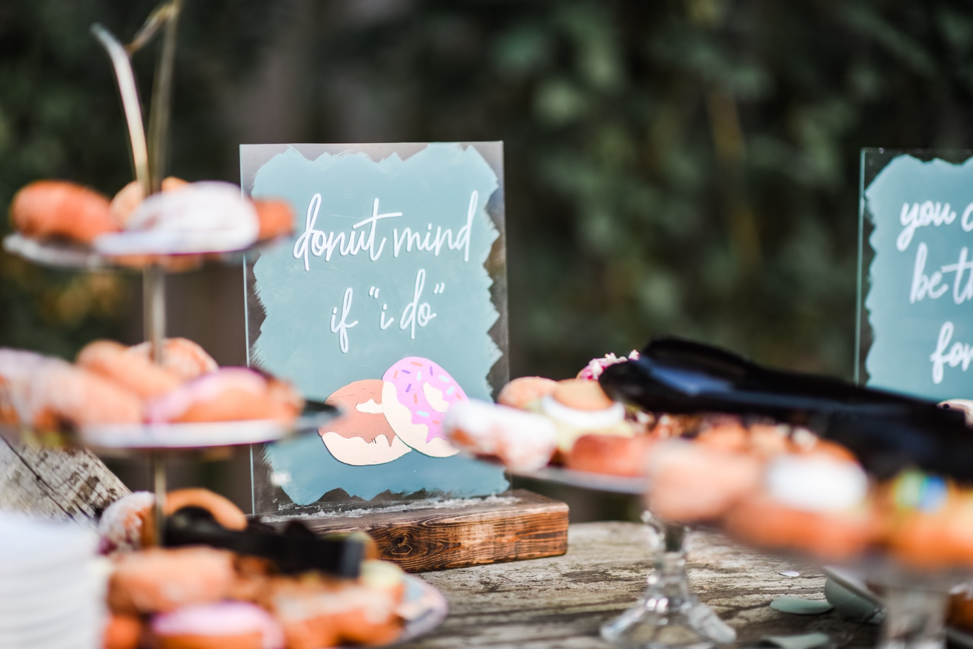 Wedding Signs - dessert table donuts sign design