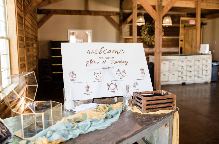Wedding Signs - welcome sign design, white background